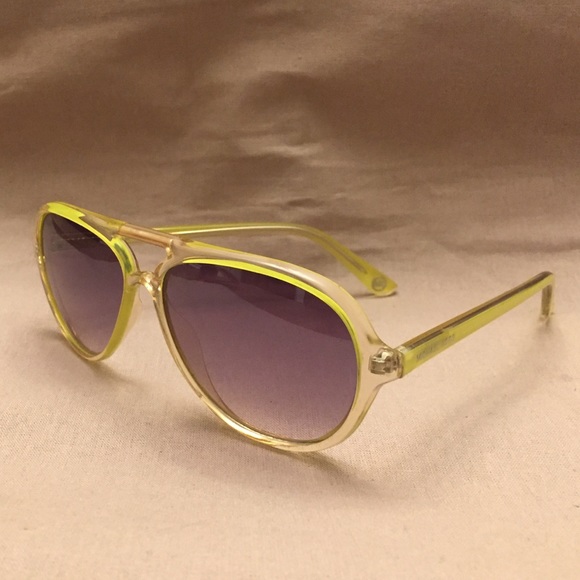 Michael Kors Aviators in crystal clear and green