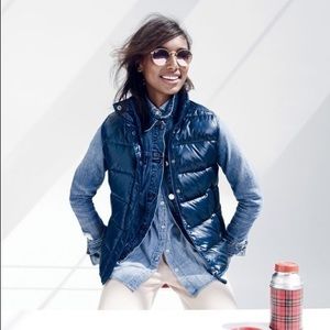 J Crew Shiny Puffer Vest