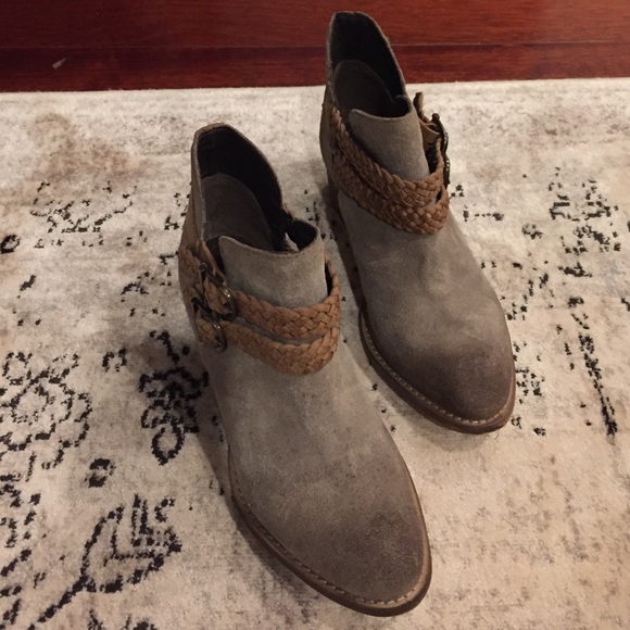 Gray western style booties