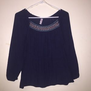 Navy blue blouse