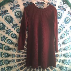 Maroon Sweater Dress