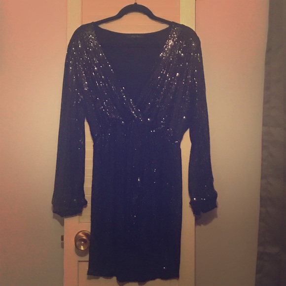 Black sequined dress