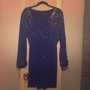 Black sequined dress
