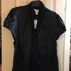 Black silk blouse