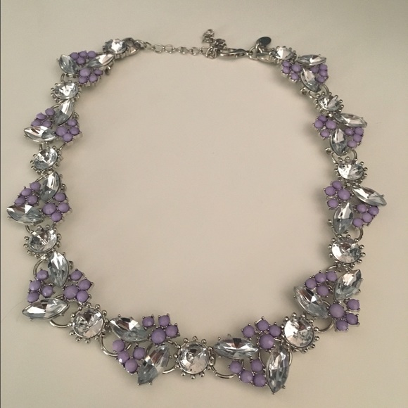 Purple and crystal necklace