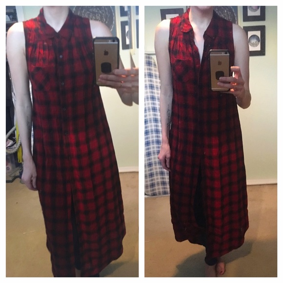 Long plaid shirt