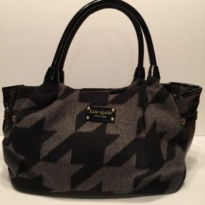 Kate Spade Hearthstone Houndstooth Wool Satchel