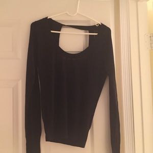 Black Monaco silk knit sweater