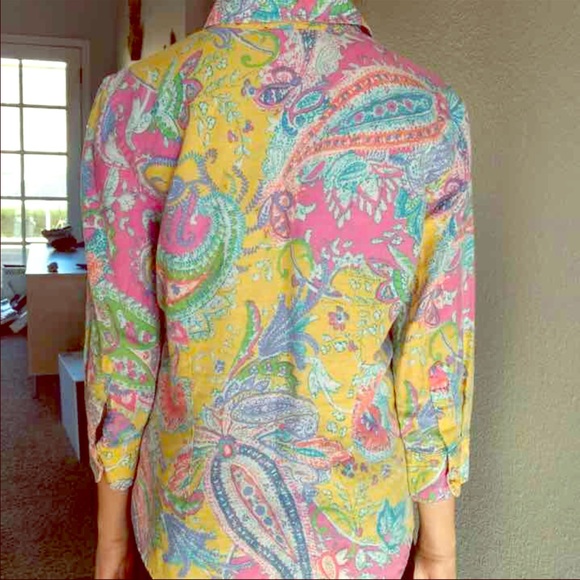 Paisley Print Blouse ❤️ Bright and Cheerful 😁