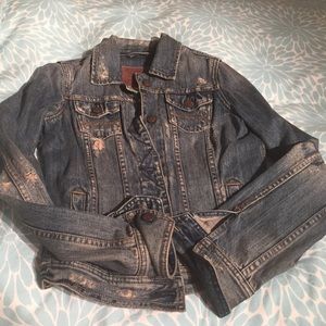 A&F distressed Jean jacket
