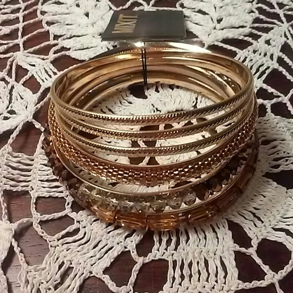 MIXIT Gold Tone 6 Piece Bracelet Set - Picture 2 of 2