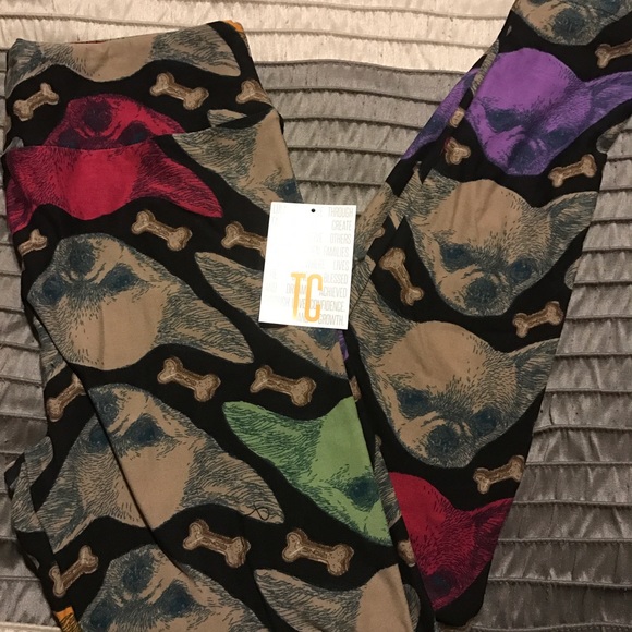 Lularoe TC Chihuahua buttery soft leggings