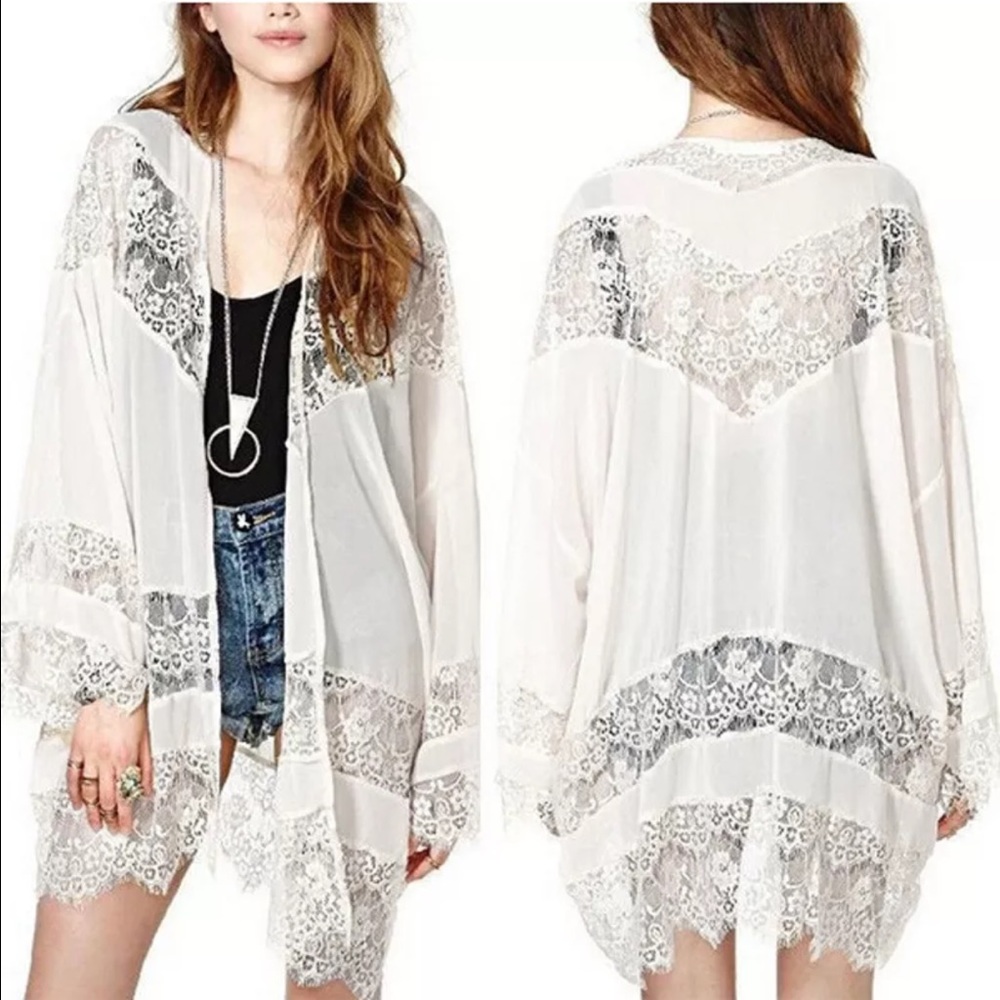 Antique Lace KIMONO Cardigan - Picture 2 of 3