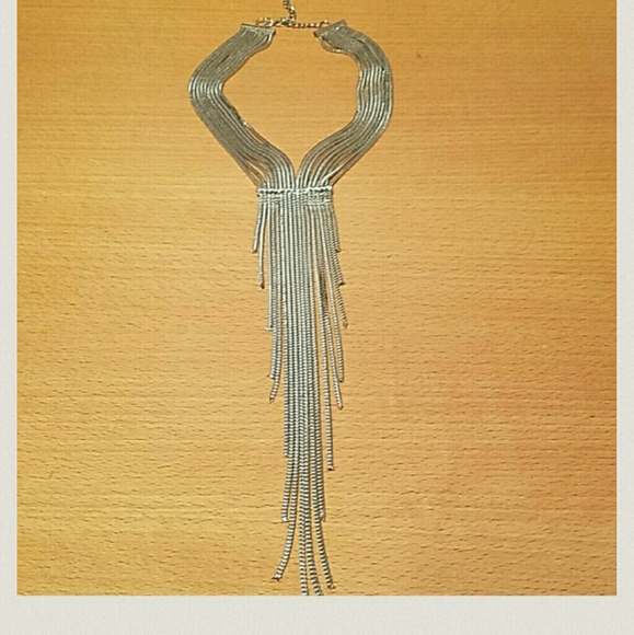 silver statement  necklace