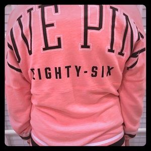 PINK coral crew neck