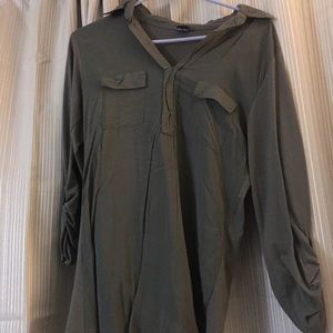 3/4 sleeve hunter green top