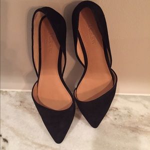 J. Crew Black Suede Flats Size 7
