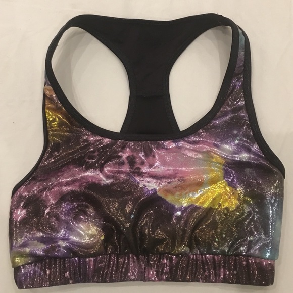 Galaxy cheer sports bra