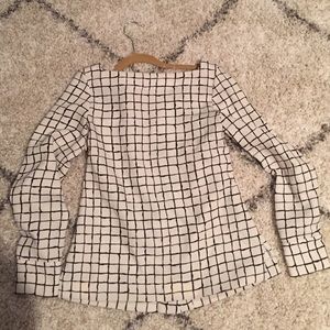 Zara Black and White Pin-Striped Tunic