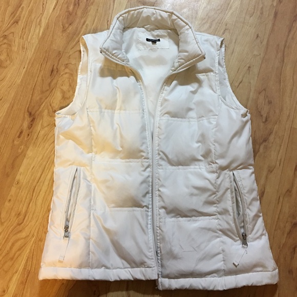 White puffy vest