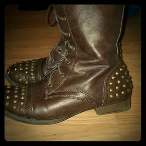 Studded Charlotte Russe Combat Boots