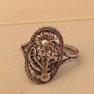 SALE TODAY 😀 vintage sterling silver ring, 7-8