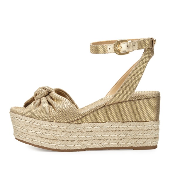 Michael Kors maxwell metallic gold wedge sandal - Picture 2 of 4