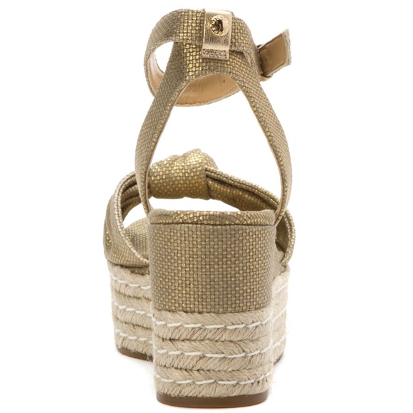 Michael Kors maxwell metallic gold wedge sandal - Picture 3 of 4