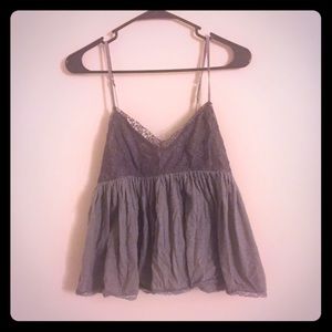 Grey Camisole with Lace
