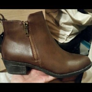 Faux Leather Ankle Booties