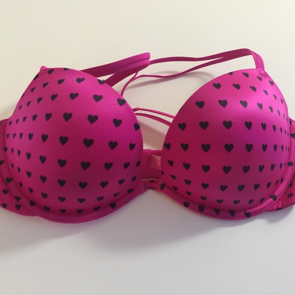 VICTORIAS SECRET PINK PUSH UP PLUNGE BRA 36C