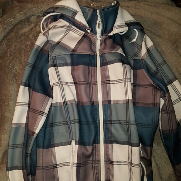 Plaid Zumiez (Empyre) hooded zip up jacket