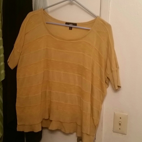 3/4 Sleeve. Mustard Yellow Shirt