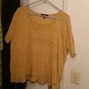 3/4 Sleeve. Mustard Yellow Shirt