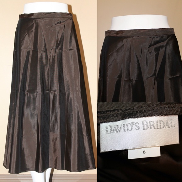 David's Bridal Dresses & Skirts - DAVIDS BRIDAL Brown Maxi Skirt