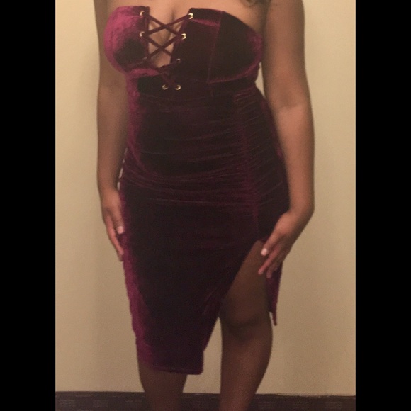 Burgundy Women's Fashion Nova Dress