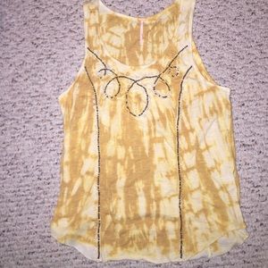 Free People Tie-Dye Embellished Tank