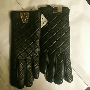 Michael Kors leather Hamilton gloves