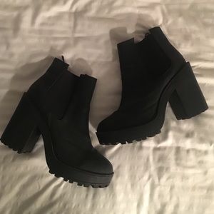 Black Platform Booties
