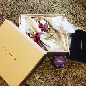 Sophia Webster Layla pompom Silver/Gold