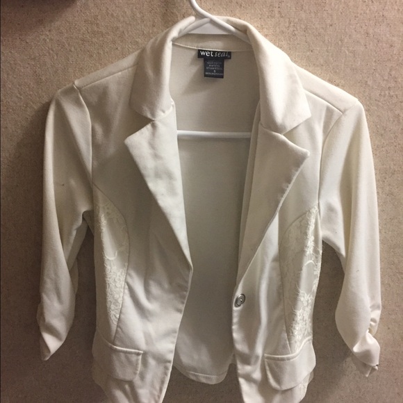 White Wet Seal Jacket Sz S
