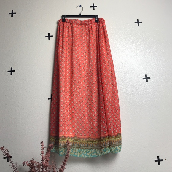 Boho maxi skirt