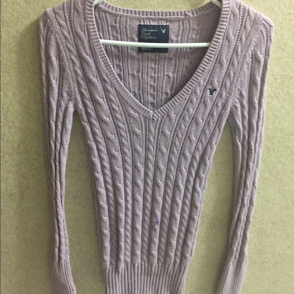 light purple American Eagle v neck sweater Sz Xs