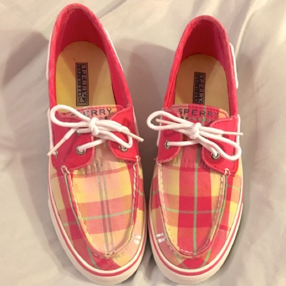 Sperry Shoes - Sperry Top-Sider Pink-Plaid Boat Shoes