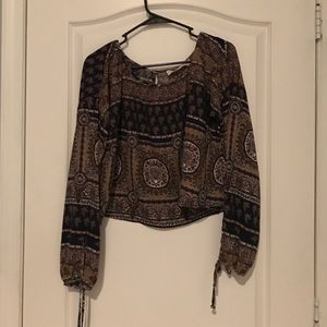 Boho print float top