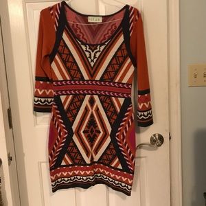 Colorful sweater dress
