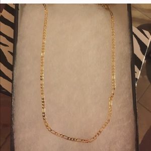Gold link necklace. (Plated. Clasp is 14K)