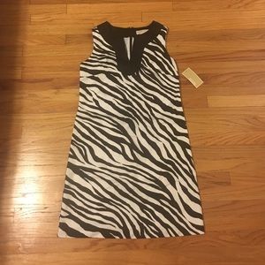 NEW NWT Michael Kors Zebra Dress Fully Lined 4 Sm
