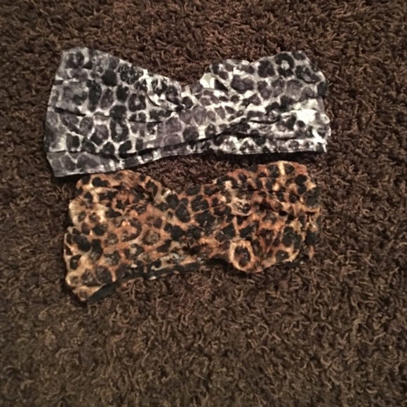 Cheetah print bandeaus