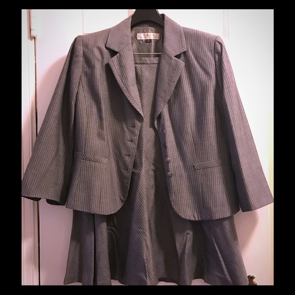 Tahari pin-striped skirt suit